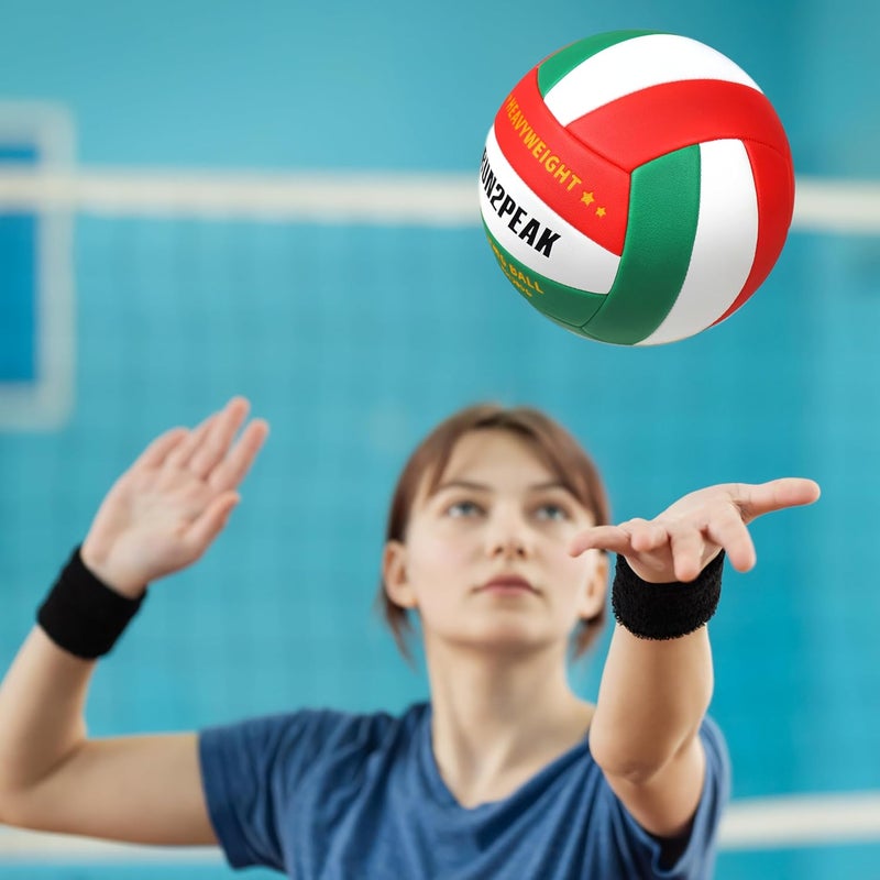 RUN2PEAK Setter Training Volleyball Official Size 5 Volleyballs Heavy Weight Ball PU Practice Volley Balls for Indoor Rebounder Equipment Setters Weighted Volleyball Setting Trainer - Image 4